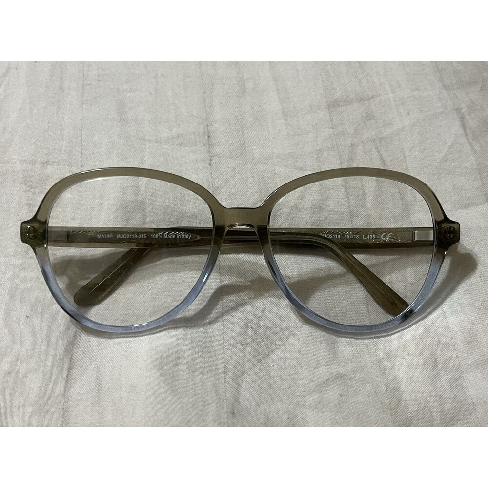 Maui Jim MJO 2119-24E Brown Blue Round Oversized Eyeglasses 55-18 135 Italy